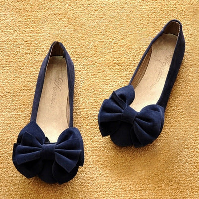 Women's bow flat shoes